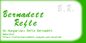 bernadett refle business card